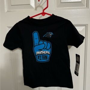 2T kids NWT NFL T-Shirt CAROLINA PANTHERS #1 Fan  gift finger picture $20